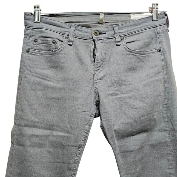 Rag & Bone Gray Slim Fit Jeans Womens Size 26 Mid-Rise Stretch Denim 5-Pocket De - Picture 2 of 12